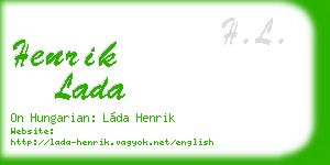 henrik lada business card